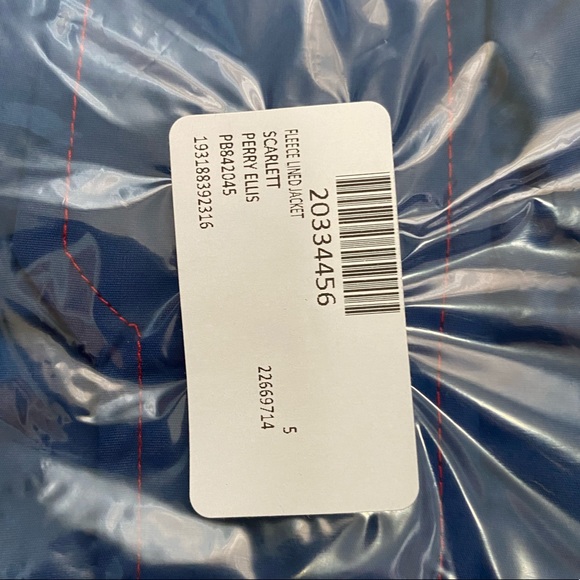 NWT Perry Ellis Colorblock Fleece Lined Jacket - Picture 7 of 8